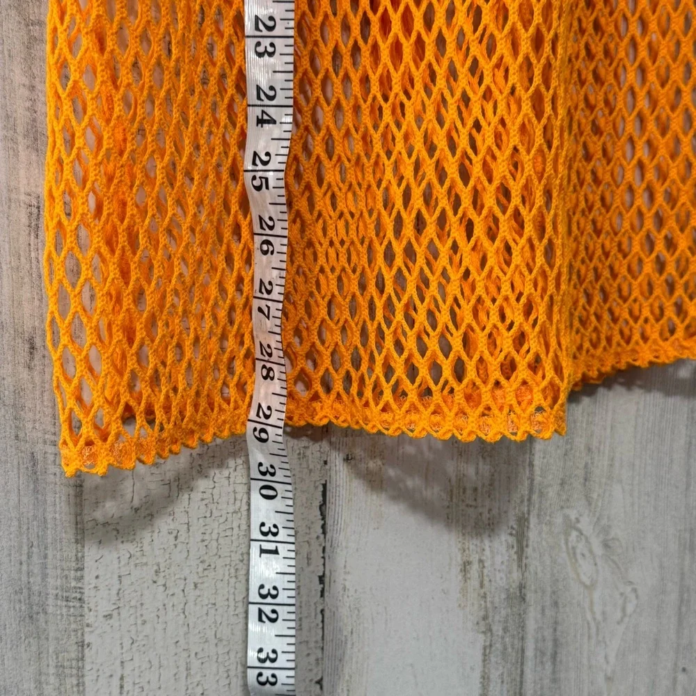 Wild Fable Bright Orange Mesh Coverup
